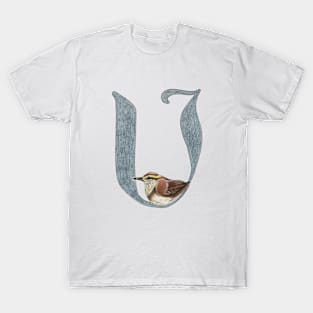 Avian Alphabet U - Asian stubtail T-Shirt